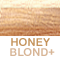A mix of warm blonds from dark to light                     